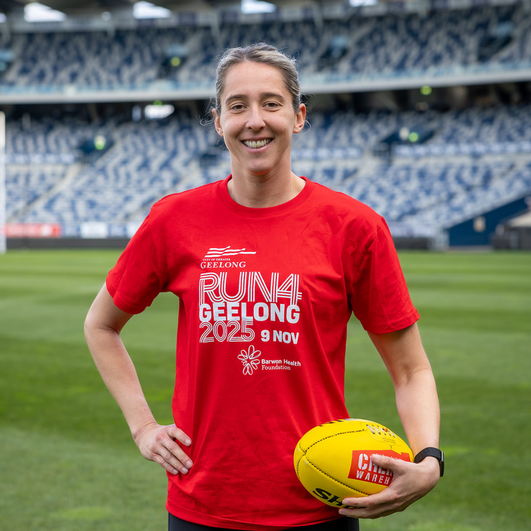 Erica Fowler Geelong Cats Run4Geelong 2025 Ambassador Erica Fowler Geelong Cats Run4Geelong 2025 Ambassador